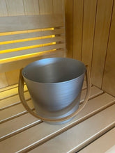 Sauna-emmer Aluminium (Zilver) met bamboe handgreep 5 liter
