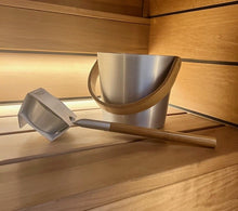 Tylö Sauna emmer/lepel set Aluminium (Zilver) met bamboe handgreep